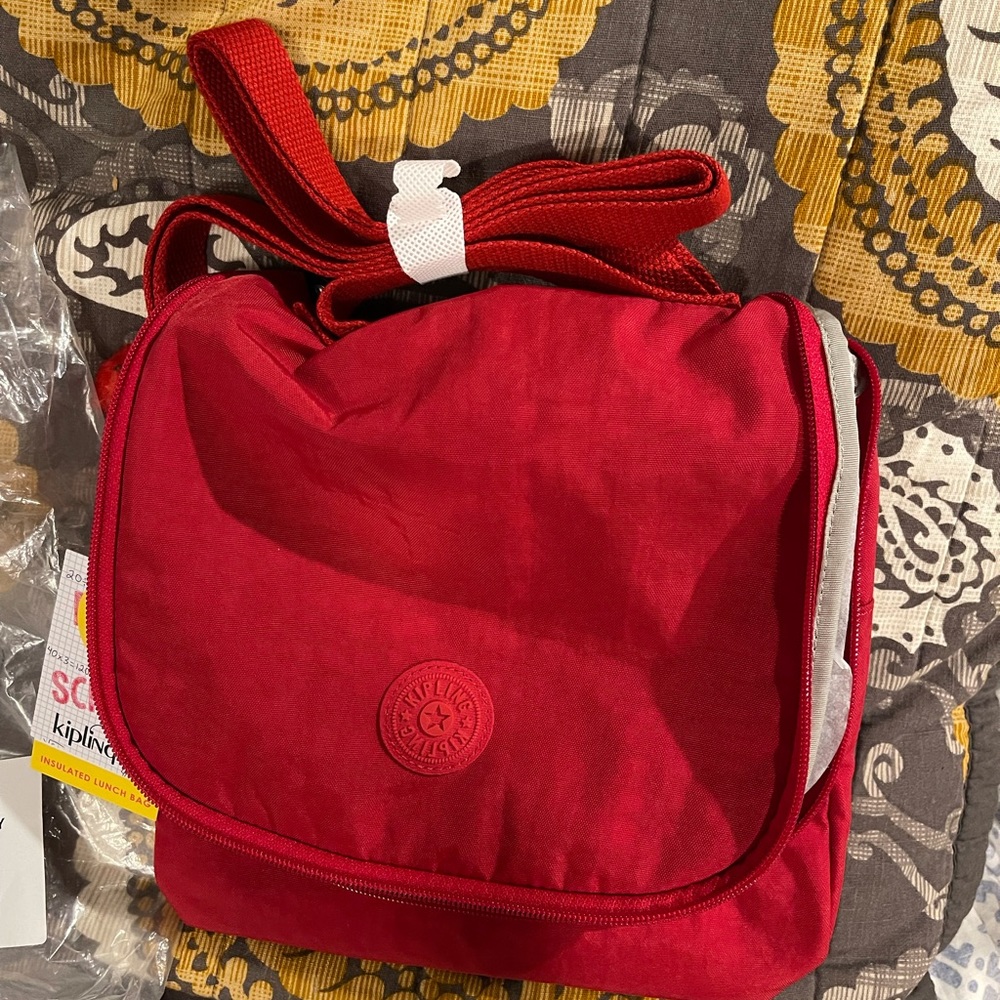 Kipling Red Lunch Bag
